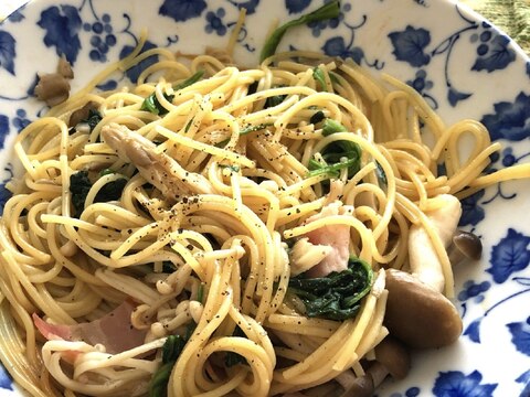 電子レンジで簡単に♩和風きのこパスタ